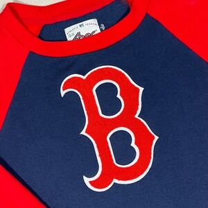 G-III 4Her by Carl Banks Womens Boston Red Sox Tunic Raglan Crew Sweatshirt Sz S
